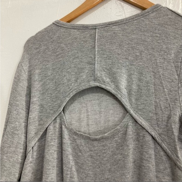 Athleta Gray Modal Crossover Sweatshirt Open Back Dress Size Large - Picture 4 of 5